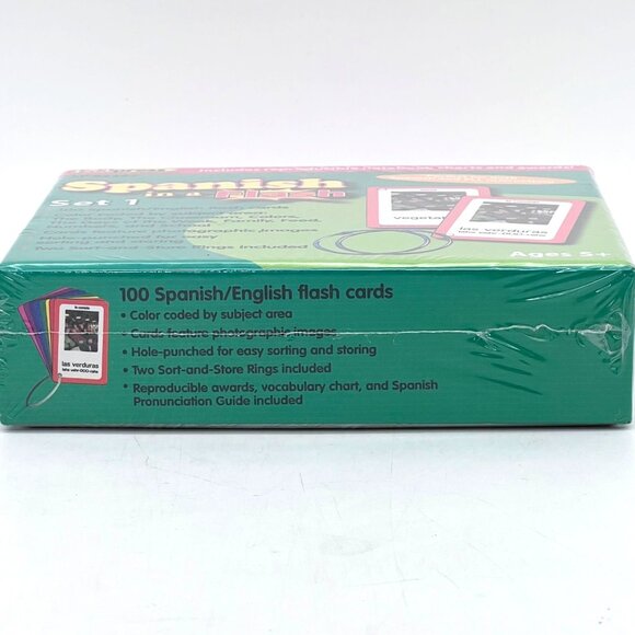 Spanish In A Flash Set 1 with 100 Flashcards Ages 5+ Edupress For Teachers NEW - Picture 3 of 9
